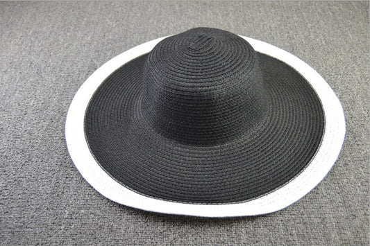 Sombreros de playa extra grandes de ala ancha de 25 cm para mujer
