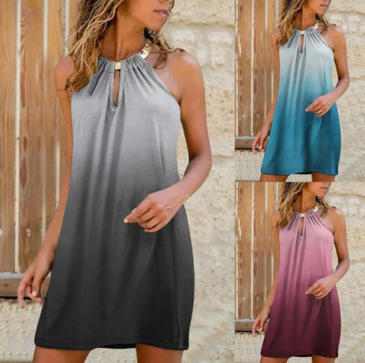 Vestido de playa con estampado degradado