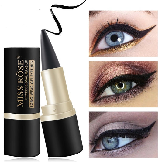 Delineador de ojos negro resistente al agua
